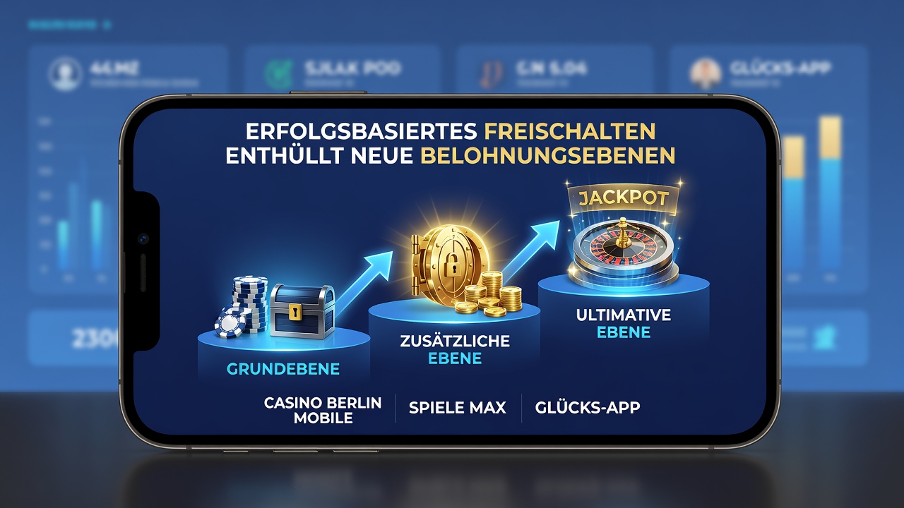 Detailansicht einer mobilen App mit freigeschalteten Belohnungsebenen und Fortschrittsanzeigen