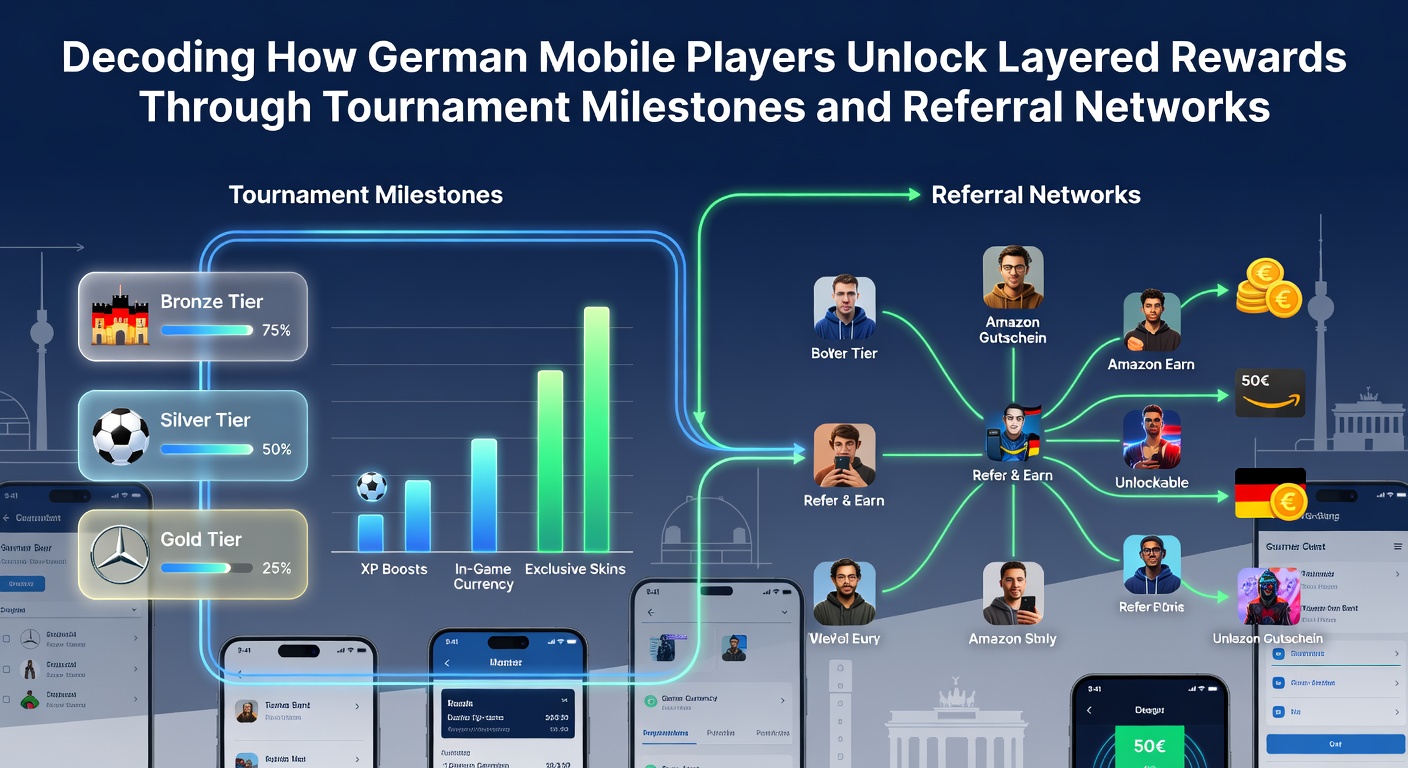Deutsche Mobile-Spieler navigieren durch Turnier-Meilensteine und Referral-Programme für gestaffelte Casino-Belohnungen
