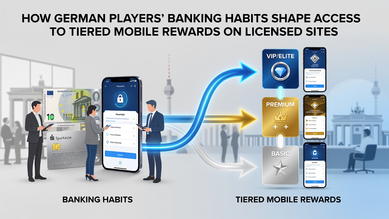 Mobile Casino-Oberfläche zeigt gestaffelte Belohnungen basierend auf Transaktionsdaten