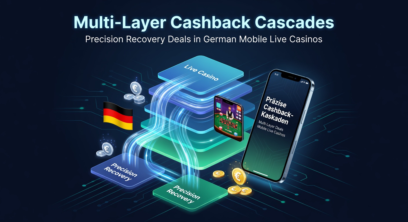 Beispiel einer aktiven Cashback-Kaskade auf einem Smartphone-Bildschirm in einem deutschen Live-Casino mit Ebenen-Indikatoren