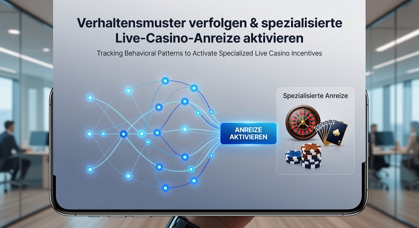 Mobile Oberfläche mit Verhaltens-Tracking und aktivierten Casino-Anreizen
